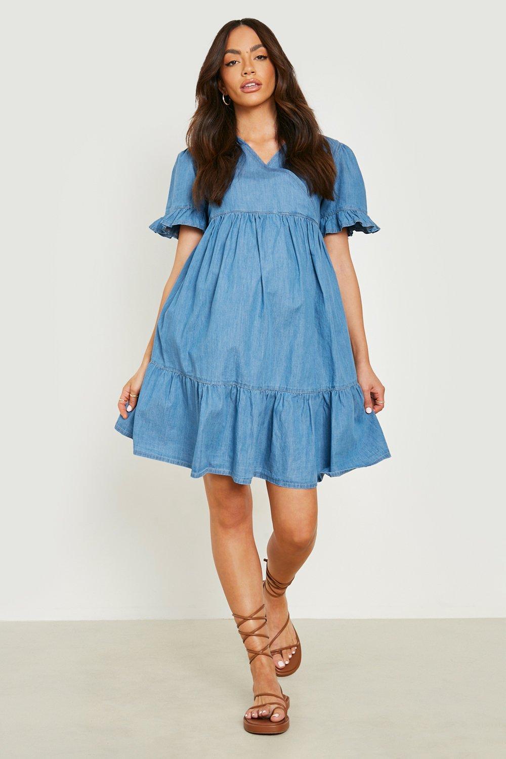 Boohoo maternity hot sale smock dress